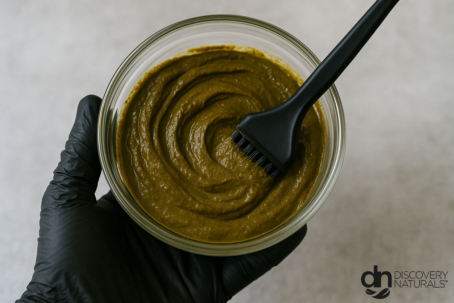 A mixed bowl of henna from Discovery Naturals.