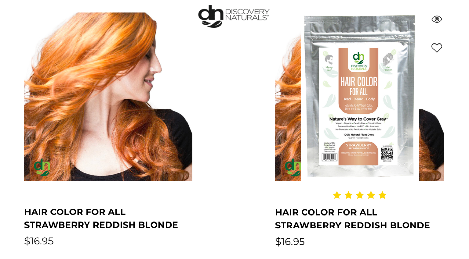 Female with strawberry blonde hair from Discovery Naturals.